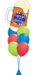 Jumbo Cheers Birthday Beer Bouquet OB135