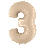 Jumbo Cream Number Balloons 40in