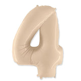 Jumbo Cream Number Balloons 40in