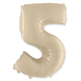 Jumbo Cream Number Balloons 40in