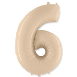 Jumbo Cream Number Balloons 40in