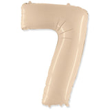 Jumbo Cream Number Balloons 40in