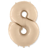 Jumbo Cream Number Balloons 40in
