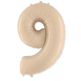Jumbo Cream Number Balloons 40in