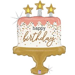 Jumbo Rose Gold Birthday Cake