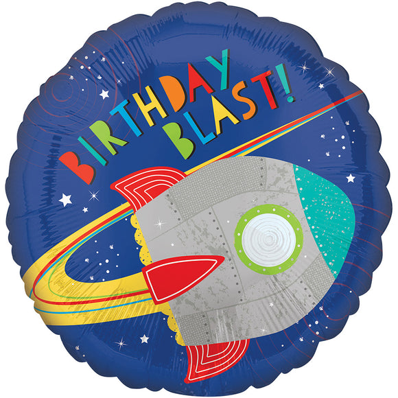 Blast Off Birthday Balloon