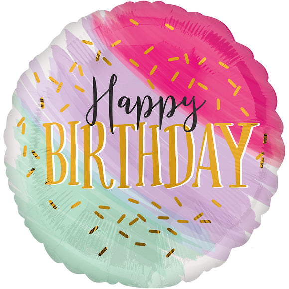 Jumbo Water Color Birthday Balloon