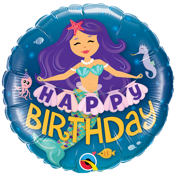 Happy Birthday Mermaid Balloon