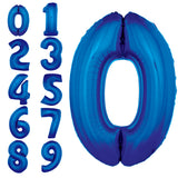 Jumbo Blue Number Balloons 40in