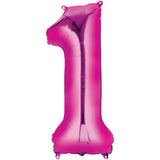 Jumbo Hot Pink Number Balloons 40in