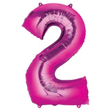 Jumbo Hot Pink Number Balloons 40in