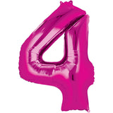 Jumbo Hot Pink Number Balloons 40in