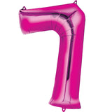 Jumbo Hot Pink Number Balloons 40in