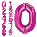 Jumbo Hot Pink Number Balloons 40in