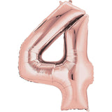 Jumbo Rose Gold Number Balloons 40in