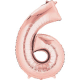 Jumbo Rose Gold Number Balloons 40in