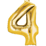 Jumbo Gold Number Balloons 40in