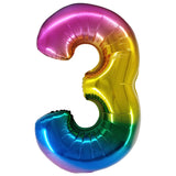Jumbo Rainbow Number Balloons 40in