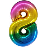 Jumbo Rainbow Number Balloons 40in