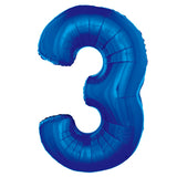 Jumbo Blue Number Balloons 40in