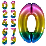 Jumbo Rainbow Number Balloons 40in