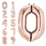 Jumbo Rose Gold Number Balloons 40in